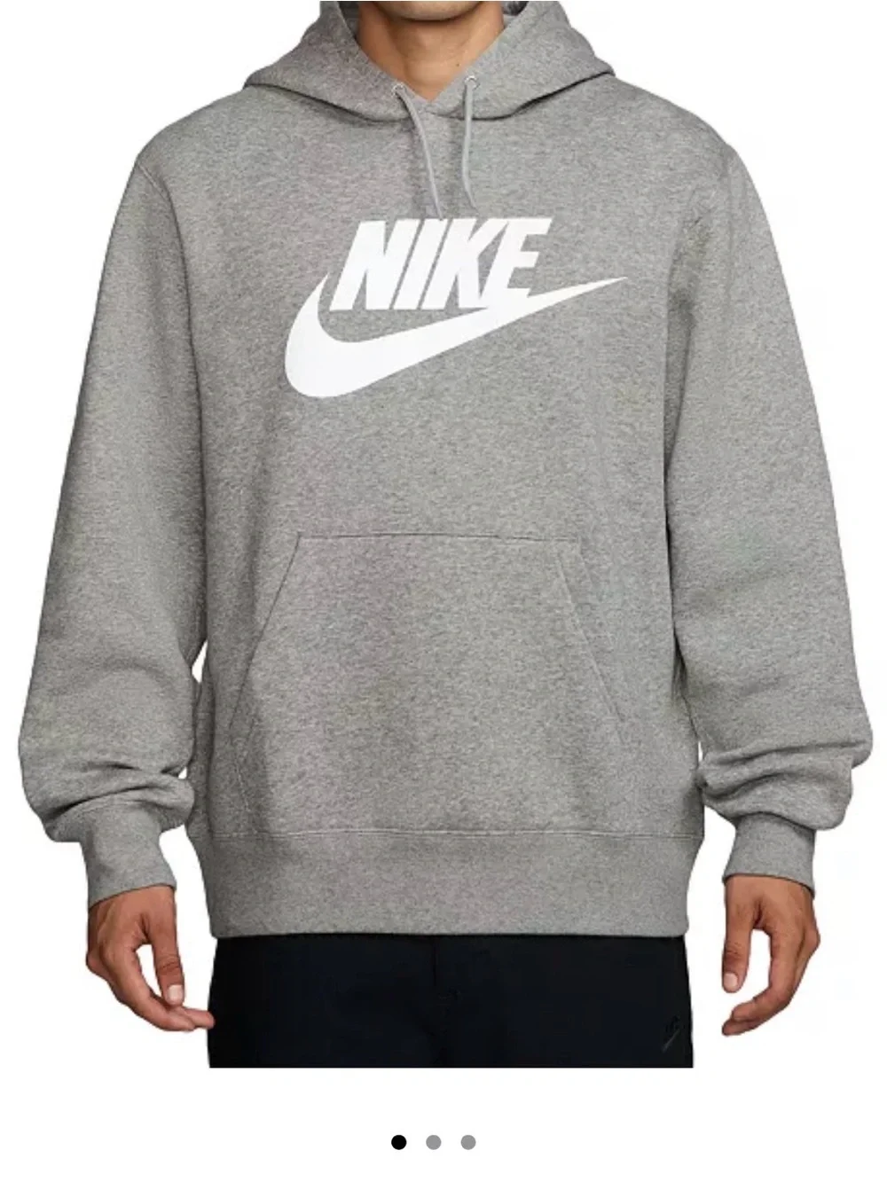 NWT Grey Nike Swoosh Hoodie Men XL